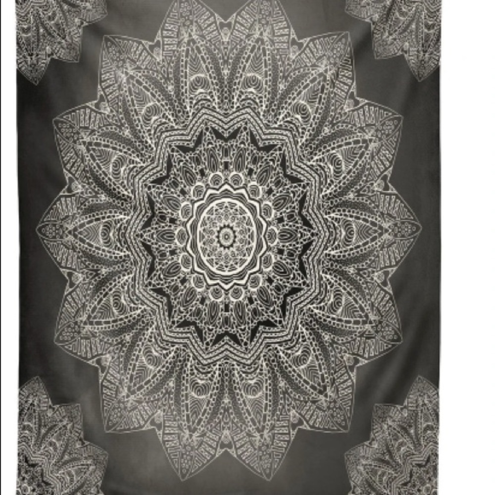 Black and White Serenity Tapestry